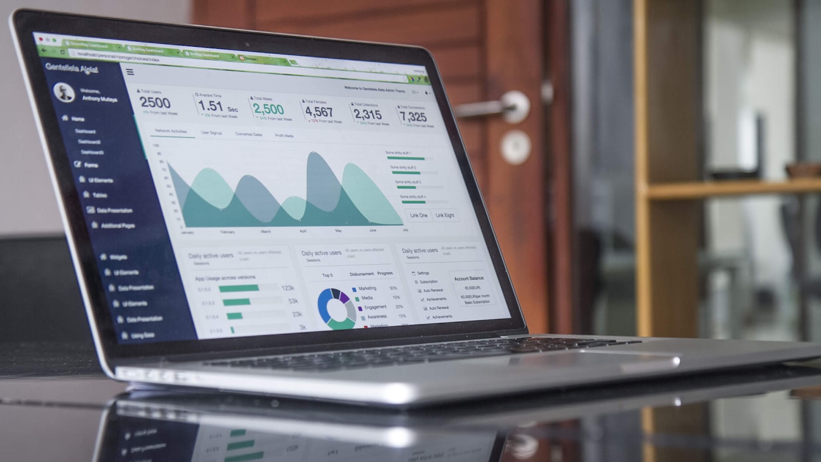 A laptop displaying financial charts on a glass-top table - a complete guide to where European retail investors should put their money in 2026.